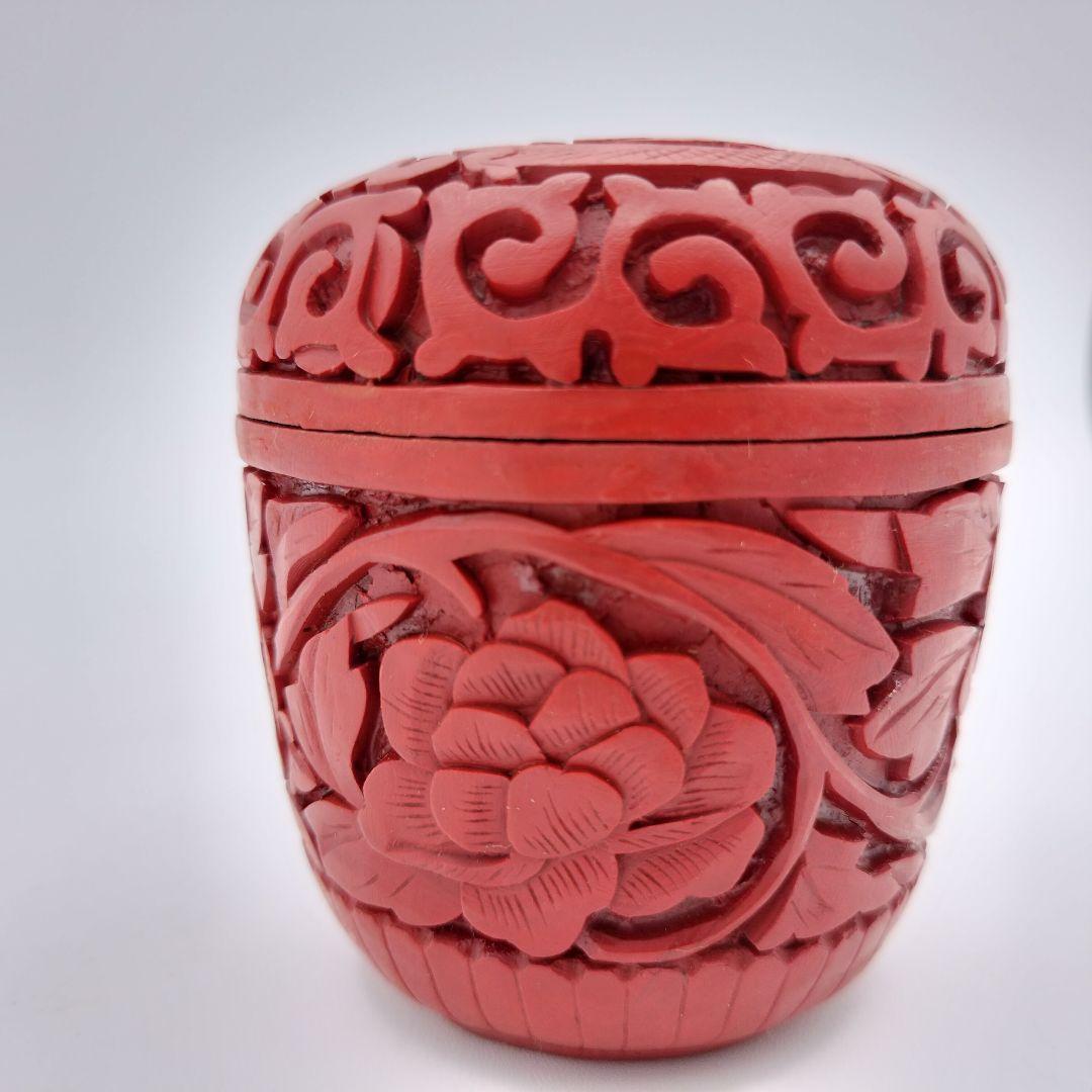 a221棗堆朱茶道具茶道古物小物入れ 龍ドラゴン