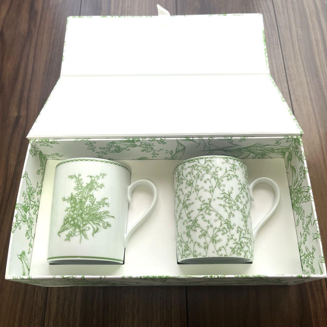 【新品未使用】Dior Lily of the Valley マグカップ２客