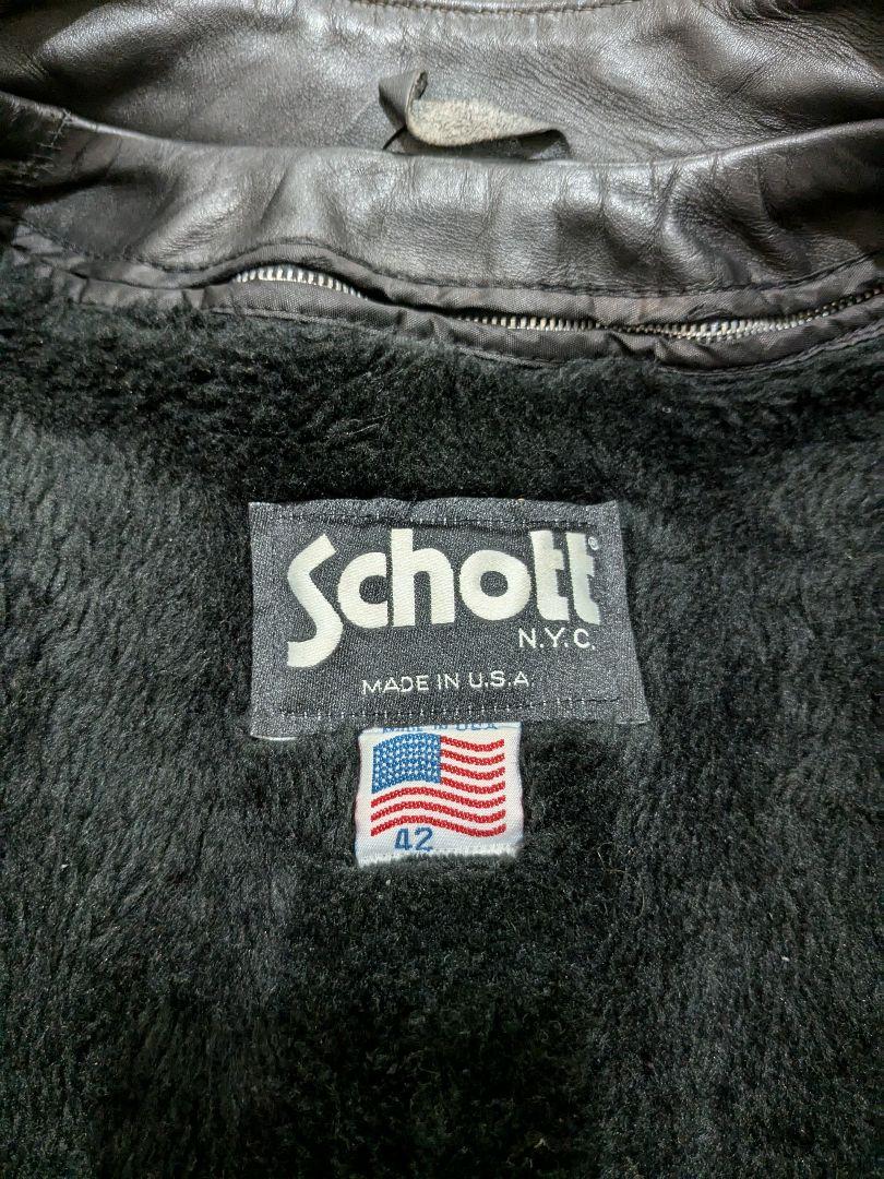 す*り様 美品　ショット シングルライダースジャケット 641 Schott