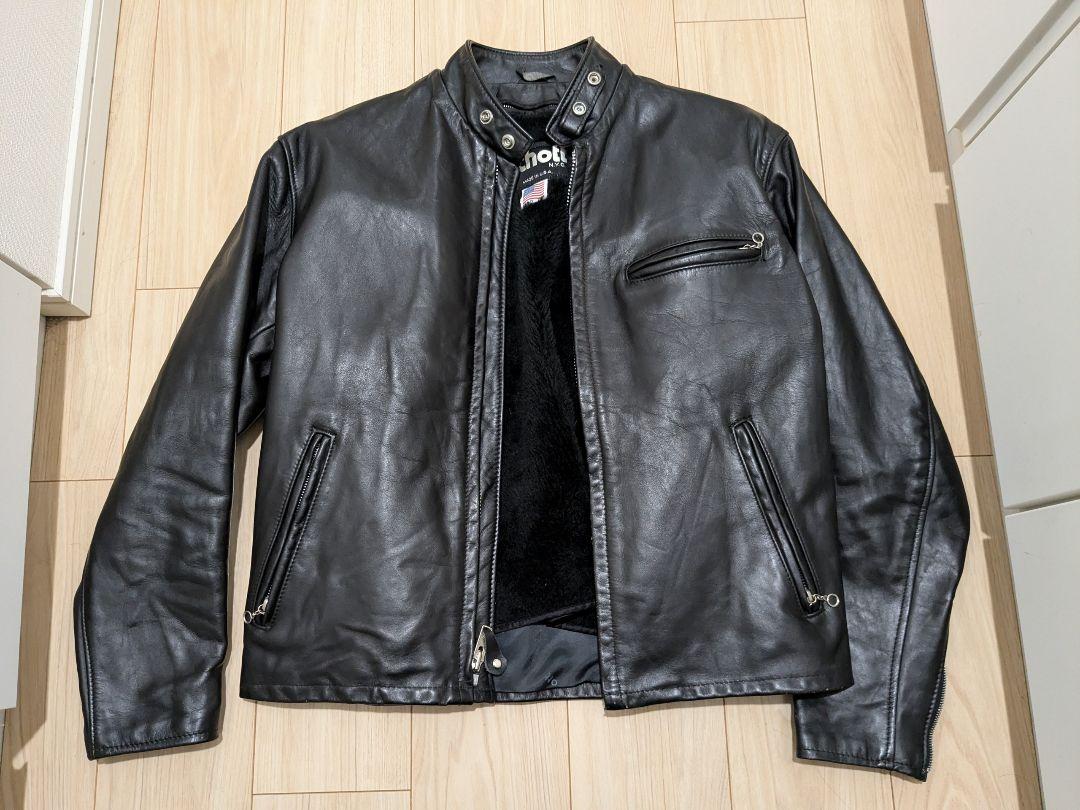 す*り様 美品　ショット シングルライダースジャケット 641 Schott