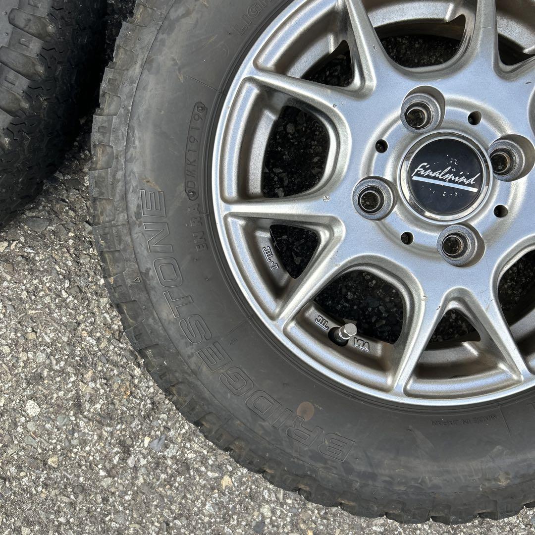 145R12 LT 6PRアルミホイールとタイヤ４本セット送料込