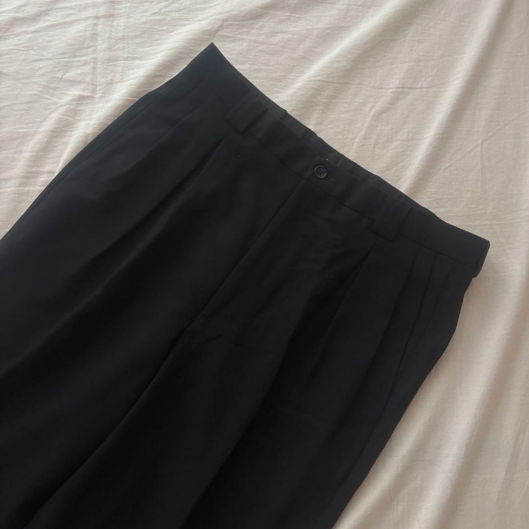 ブラック 2タック 32size イタリア製 GIORGIO ARMANI