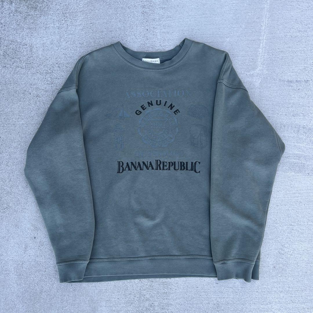 BANANA REPUBLIC 90s ロゴスウェット 香港製 プリント
