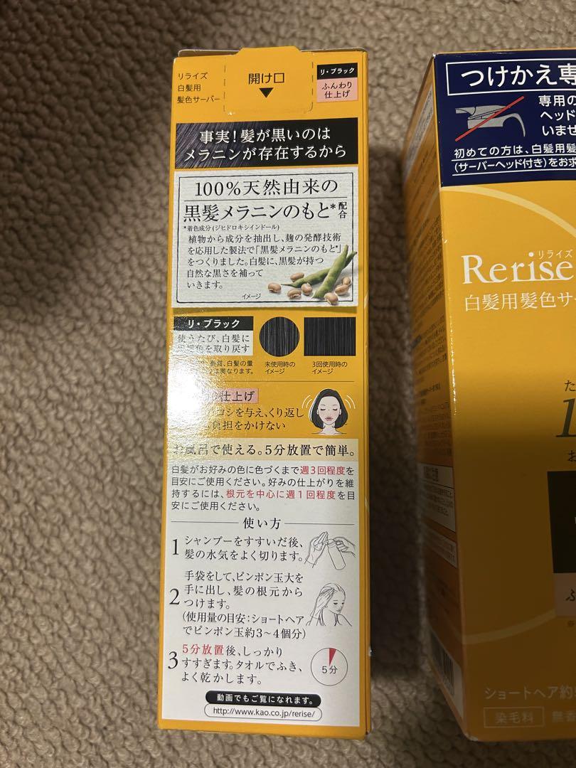 ブローネ リライズ 白髪用髪色サーバー リ・ブラックふんわり仕上げ つけかえ3本