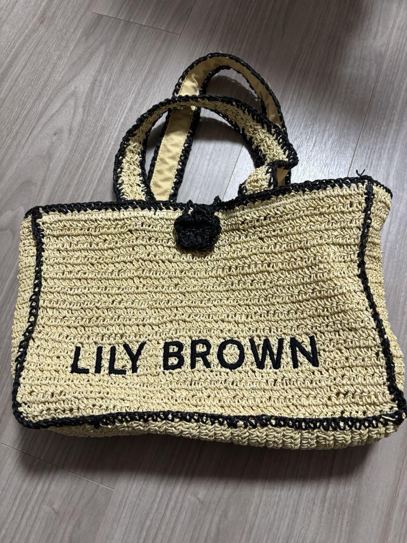 【LILY BROWN×MARY QUANT】ロゴ刺繍カゴバッグ
