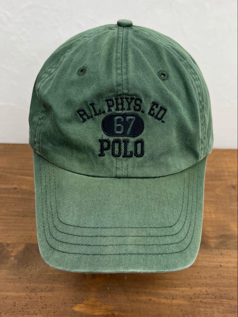 90'S RALPH LAUREN ロゴ刺繍 ベースボールキャップ フェード