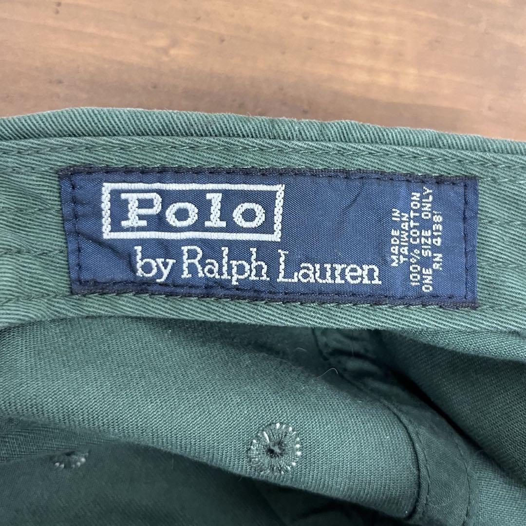 90'S RALPH LAUREN ロゴ刺繍 ベースボールキャップ フェード
