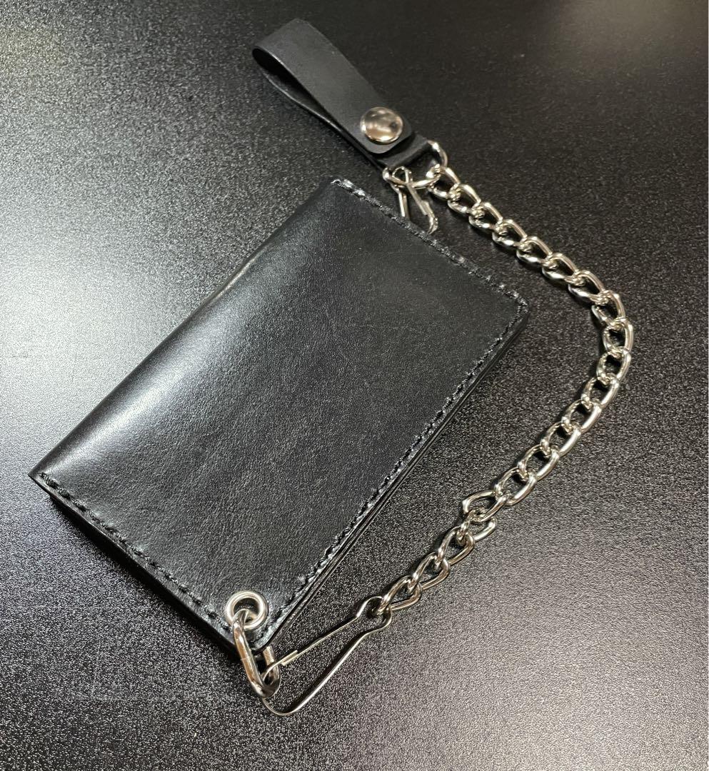 牛革本革コンパクトトラッカーウォレット