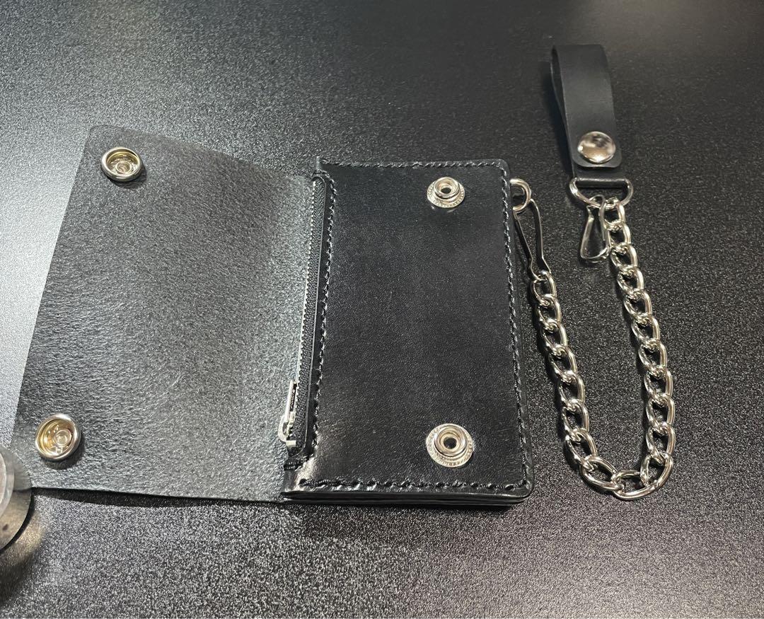 牛革本革コンパクトトラッカーウォレット