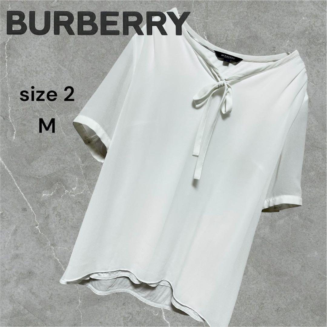 BURBERRY ホワイト 半袖ブラウス size 2 M