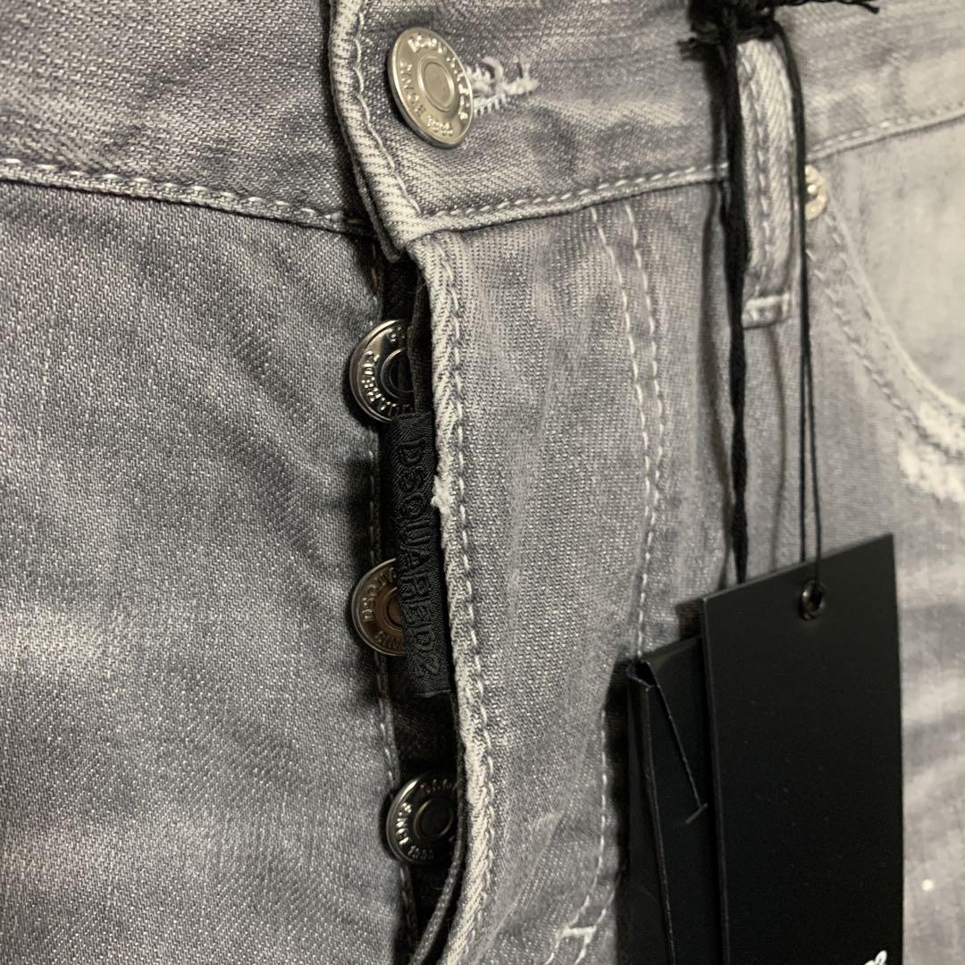 スキニーダン 46 グレー 新品未使用 DSQUARED2 デニム ブラックピス 画像4