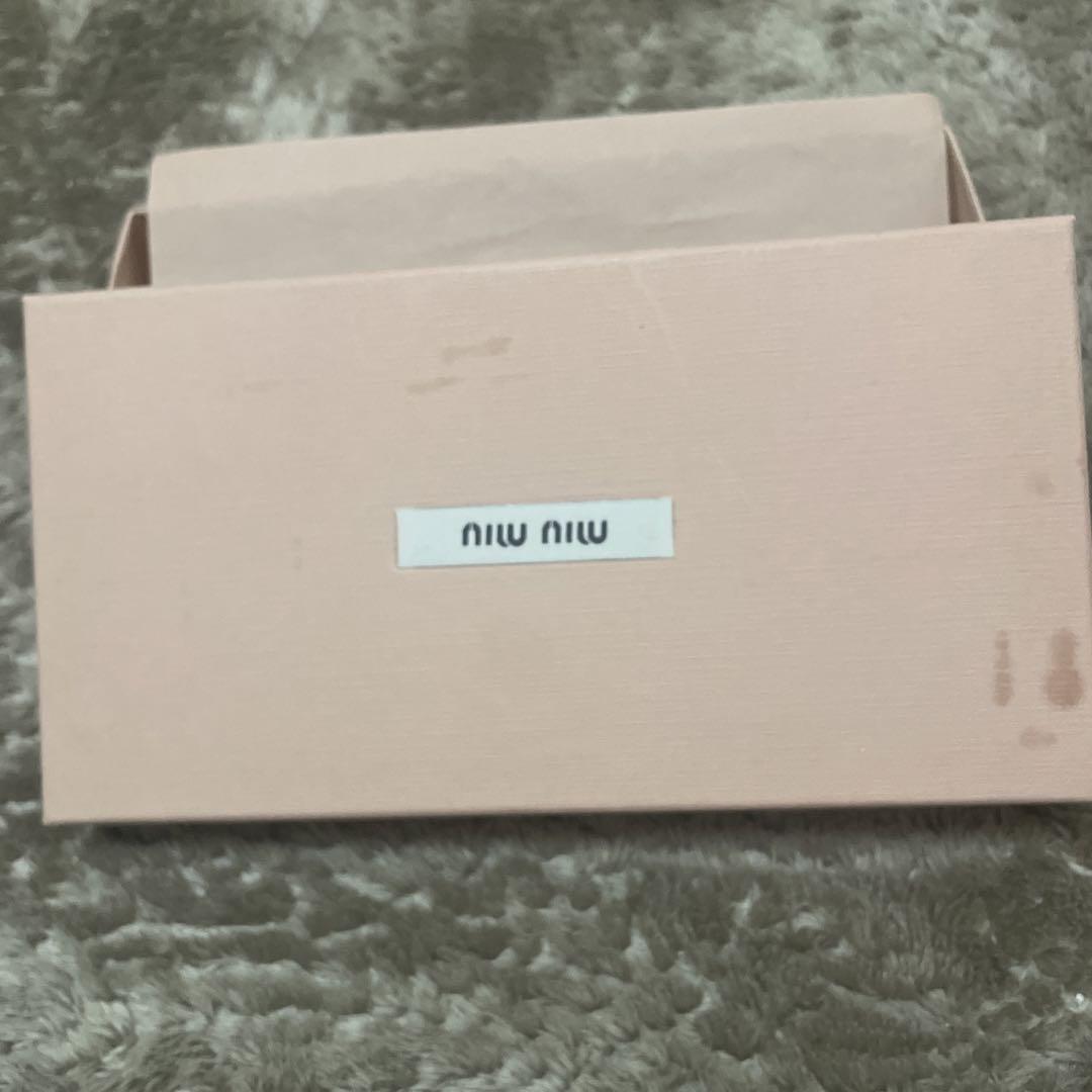 miu miu 猫柄 長財布 ベージュ