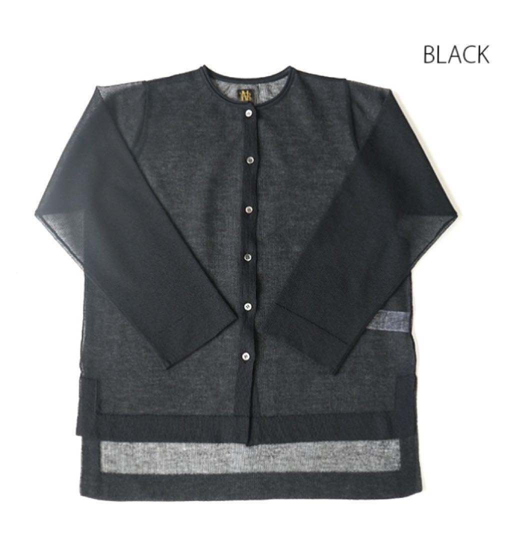 BATONAER SEE-THROUGH CREW NECK #BLK