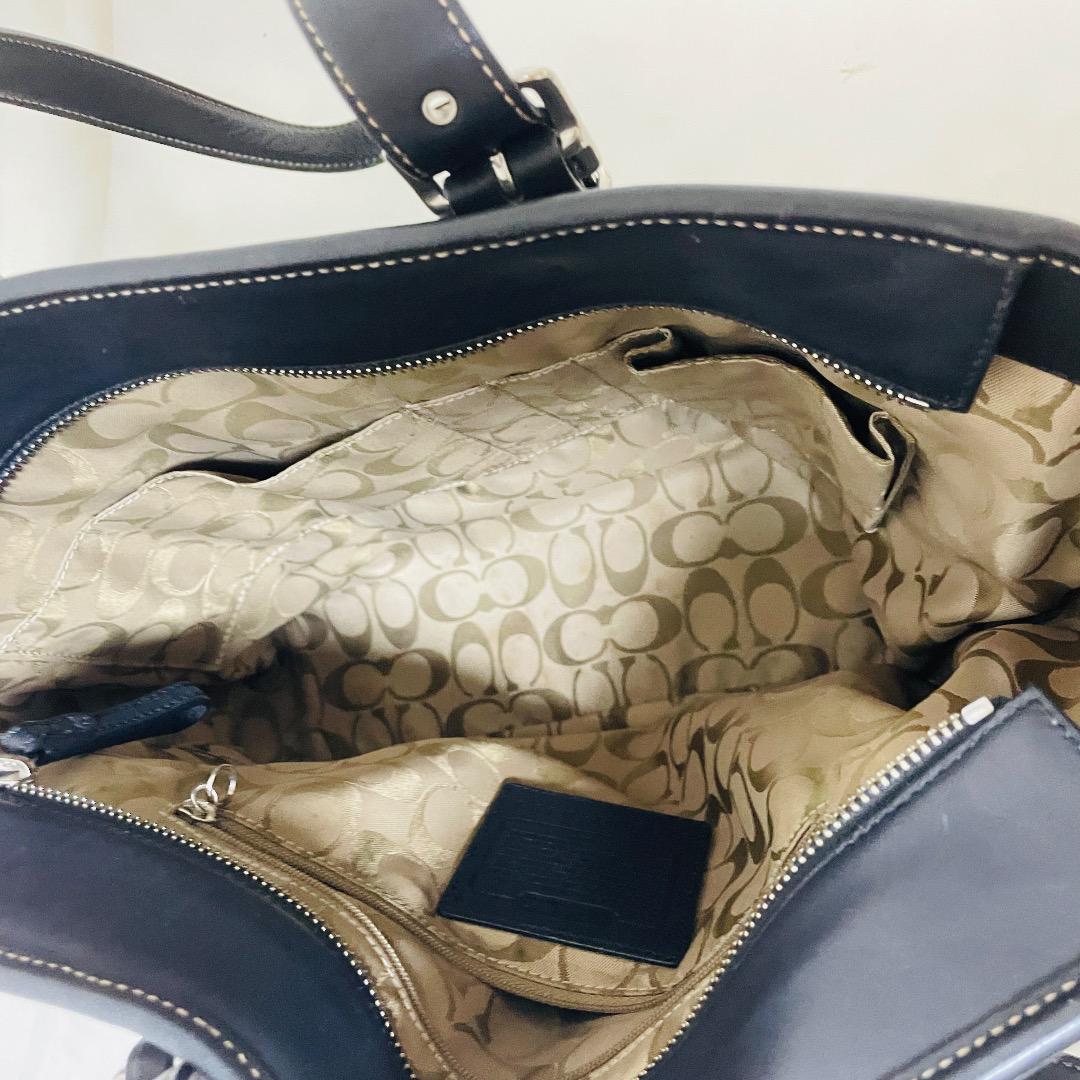 ☆美品☆コーチ COACH トートバッグレザー革/ブラック黒/メンズ/レディース