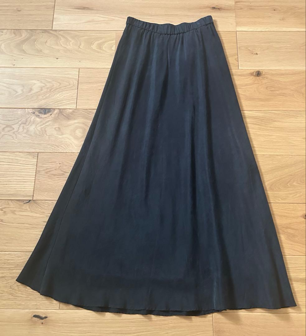 plage Washable Fibril Drape スカート ブラック　36