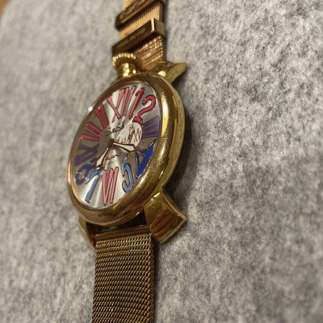 GaGa MILANO ゴールド メッシュ時計