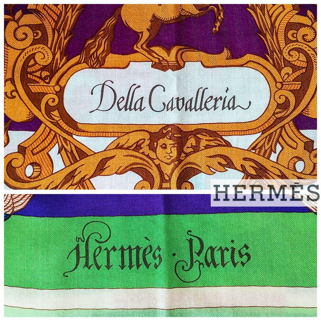 ◤HERMÈS エルメス◢カレジェアン140 カシシル✜大判スカーフ