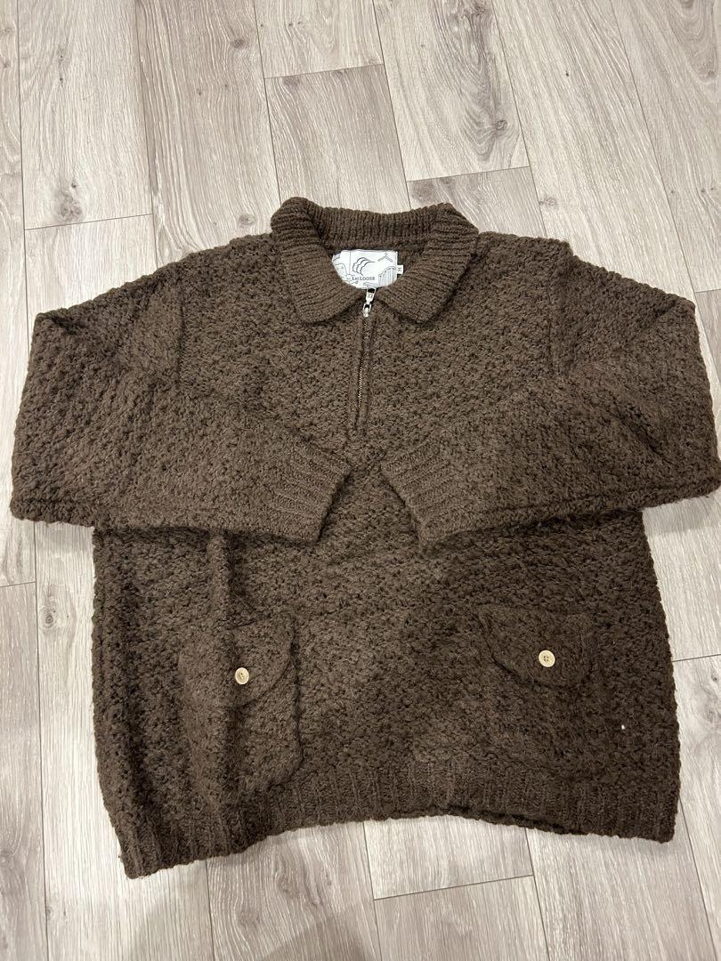 トップス Let loose HALF ZIP KNIT POLO