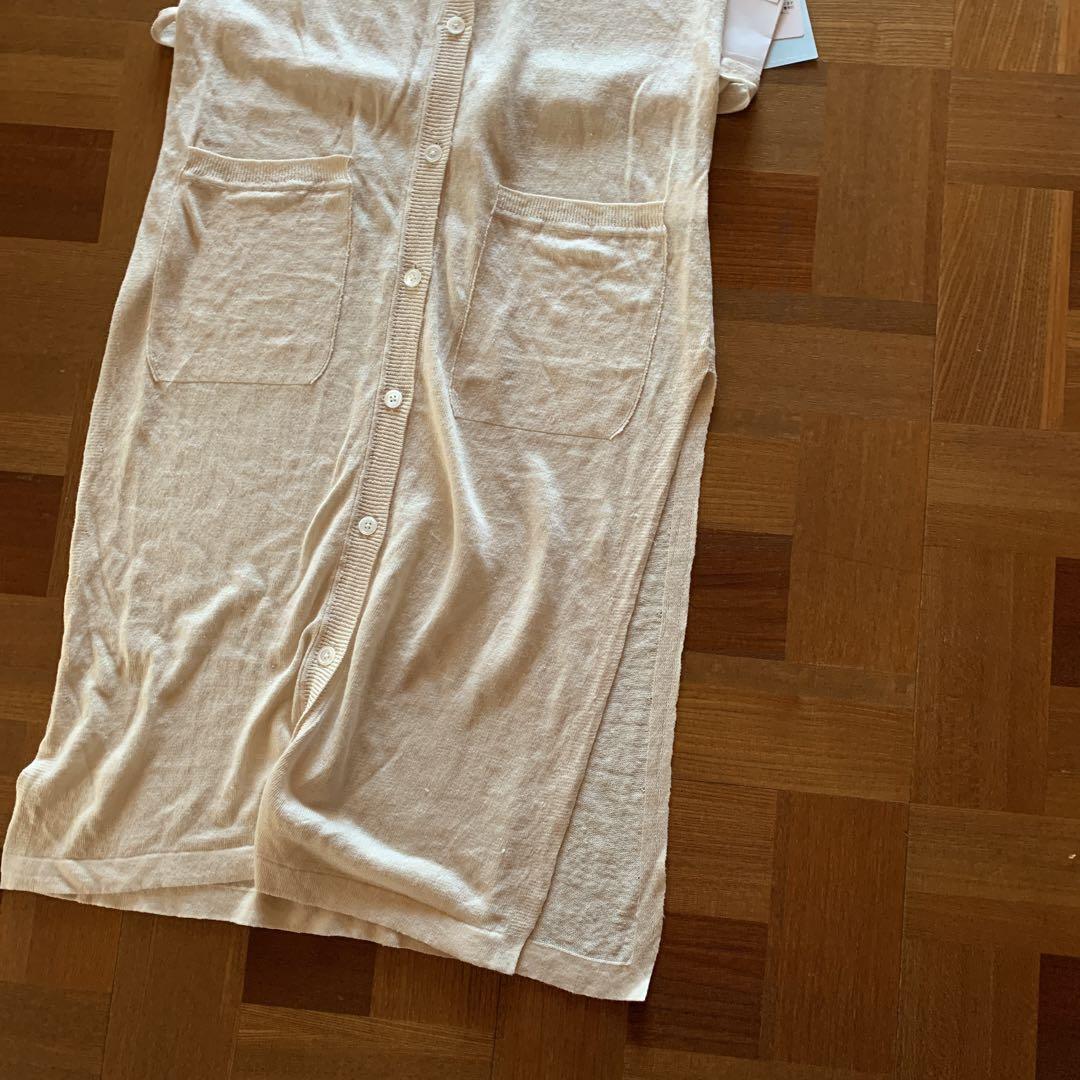 ☆新品　最高級‼️麻100% 最終価格‼️ 大人っぽいロングジレ