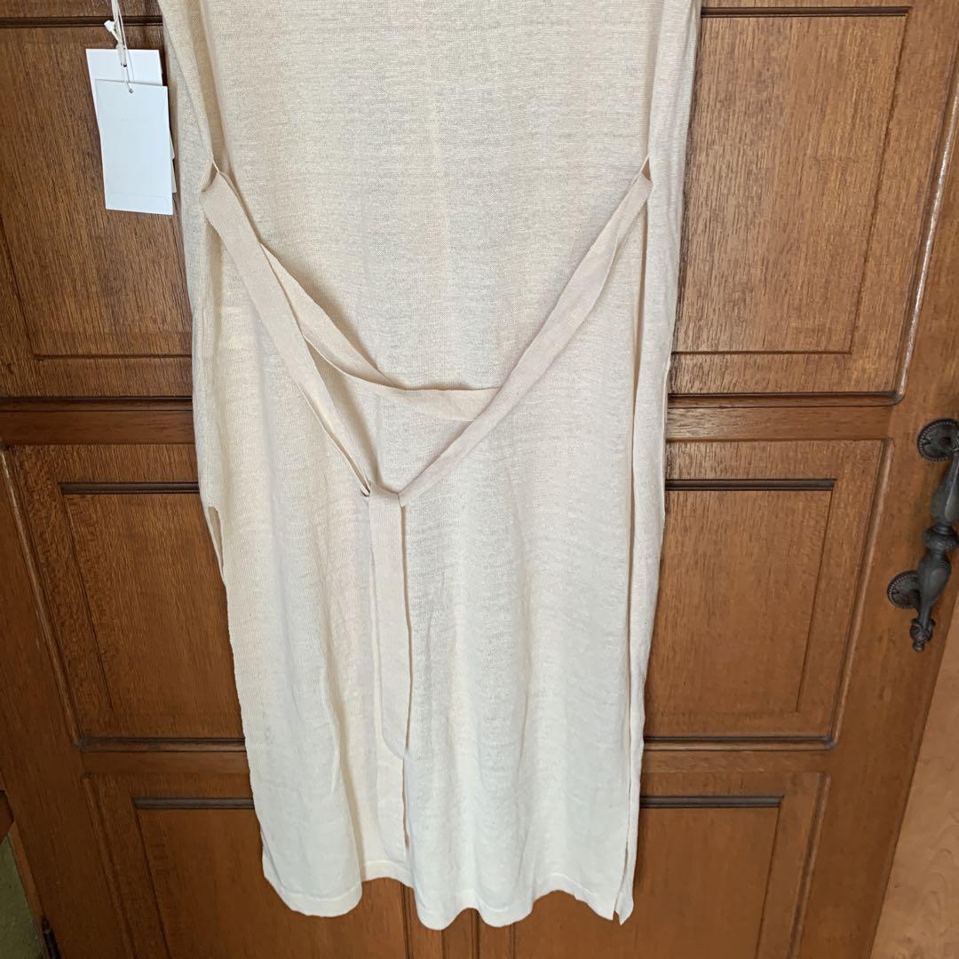 ☆新品　最高級‼️麻100% 最終価格‼️ 大人っぽいロングジレ