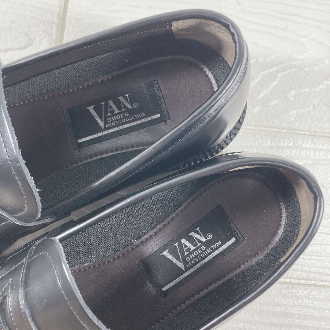 【未使用級】　VAN SHOES ペニー　ローファー　レザー　黒　日本製