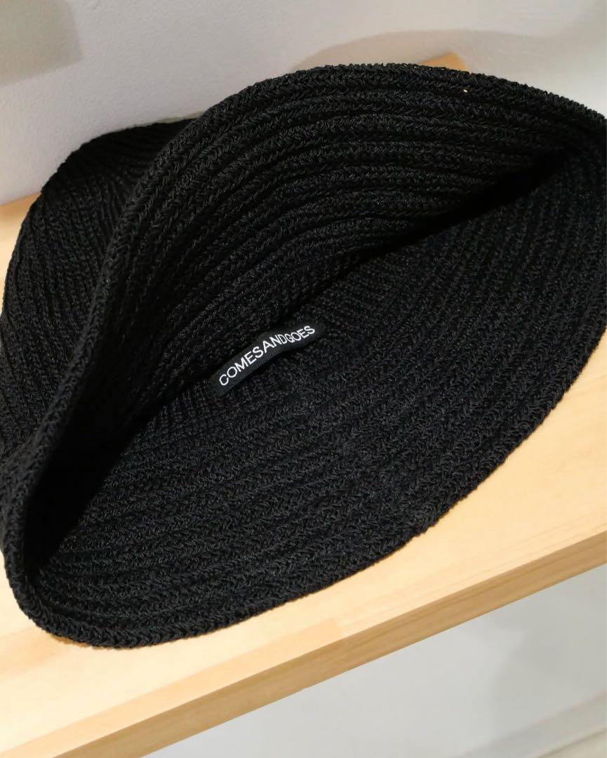 COMESANDGOES 和紙 KNIT BALLOON HAT あご紐付き