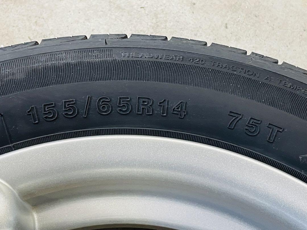 ☆最終値下げ ☆送料込み☆ リラックマアルミ155/65R14 タイヤ4本セット