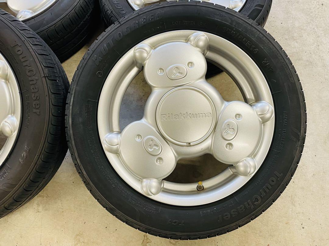 ☆最終値下げ ☆送料込み☆ リラックマアルミ155/65R14 タイヤ4本セット