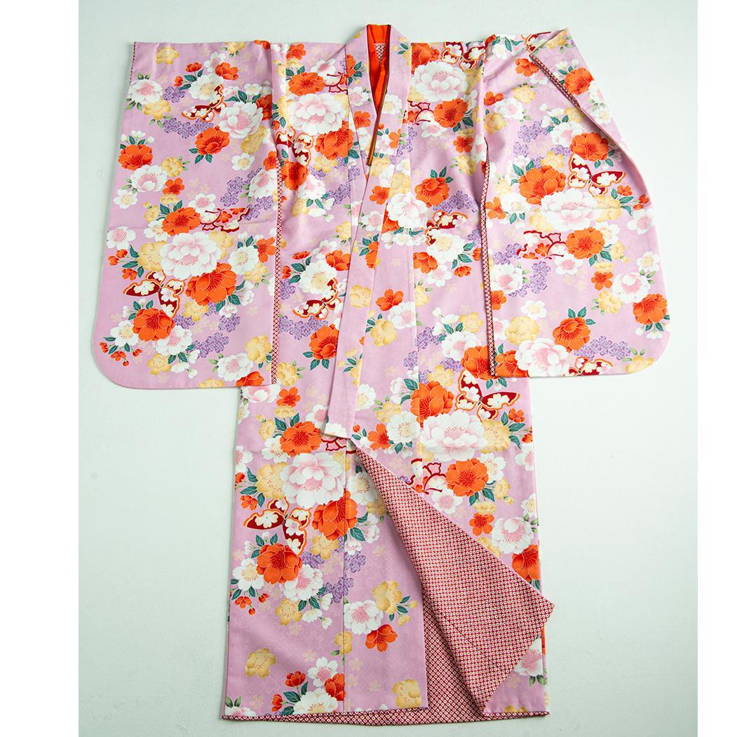 七歳から10歳 振袖着物と鹿の子襦袢 京都 二重伊達衿 仕立て