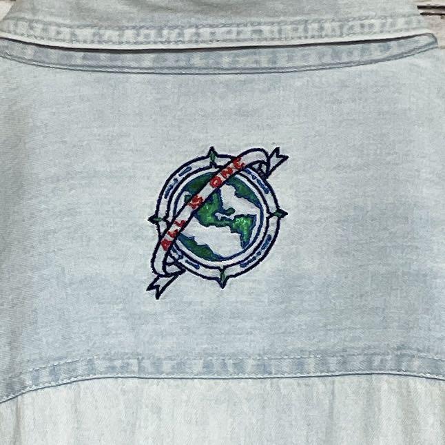 即納在庫あ ハードロックカフェ 刺繍ロゴ t1TO7-m78476020471 デニムシャツ 超激安国産
