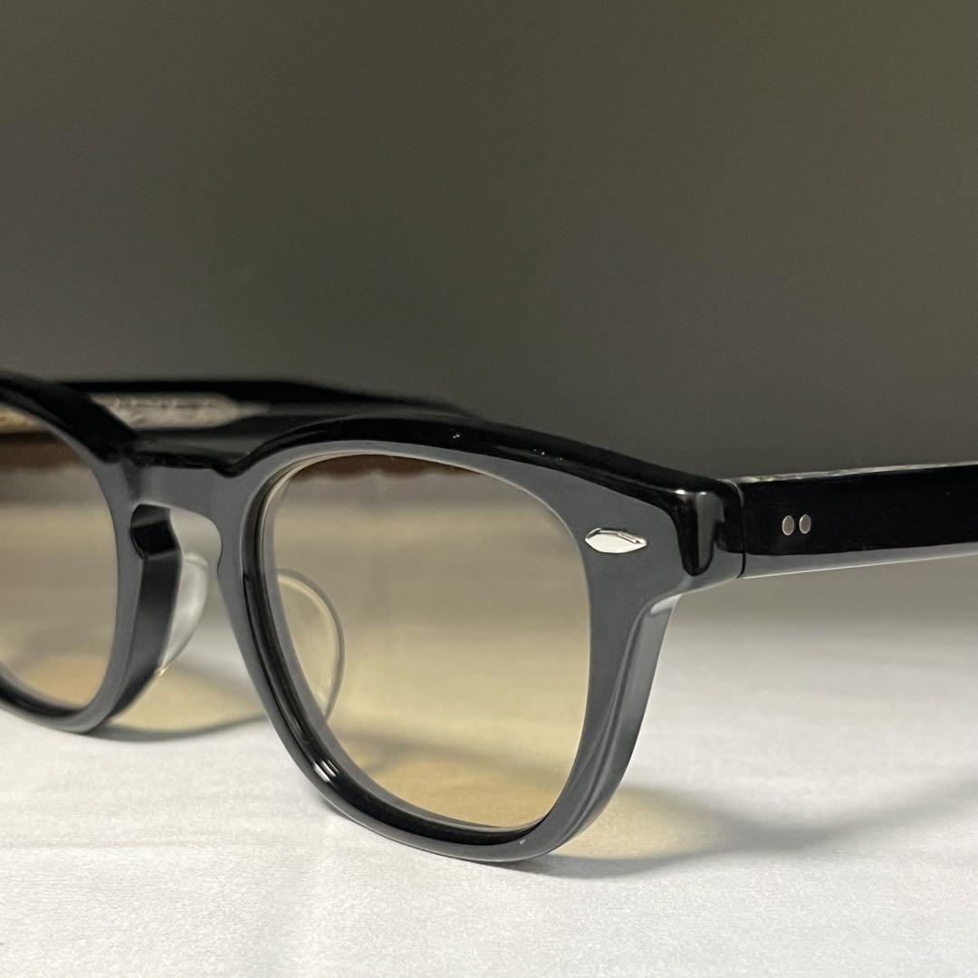 美品 EYEVAN Webb sq PBK ピアノブラック 日本製 アイバン