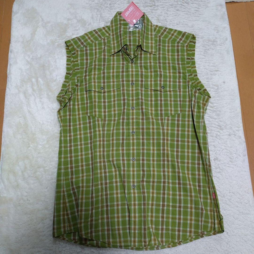 【新品未使用タグ付き】ESPRIT エスプリ 袖無しチェックシャツ