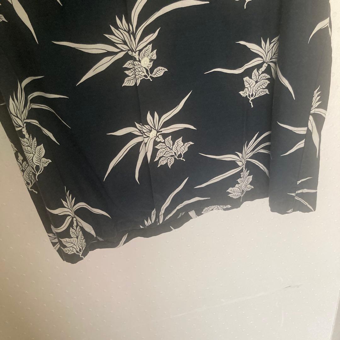 ESTNATION 花柄 半袖シャツ 黒