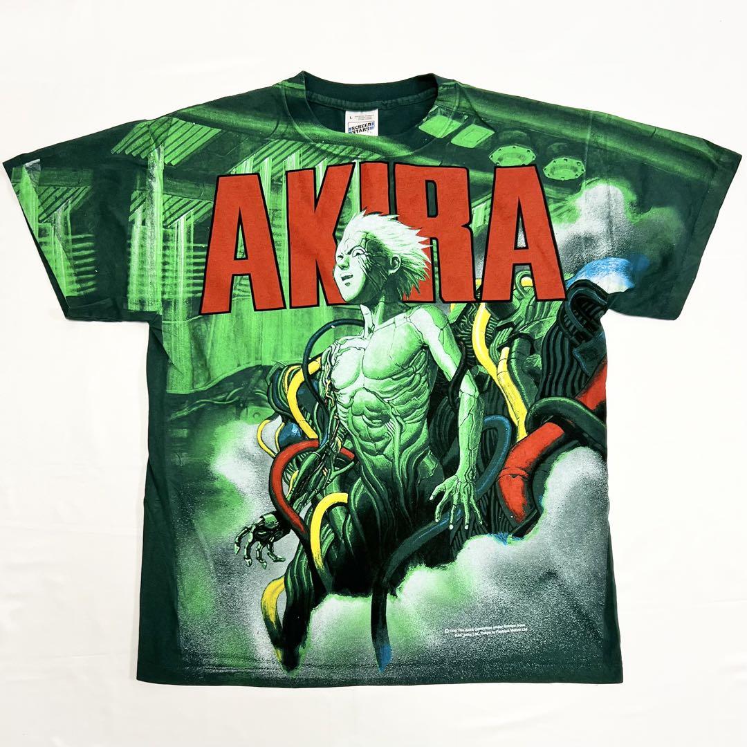 USA製 アニメ Tシャツ AKIRA アキラ 鉄雄 金田 OVP 緑 古着 L