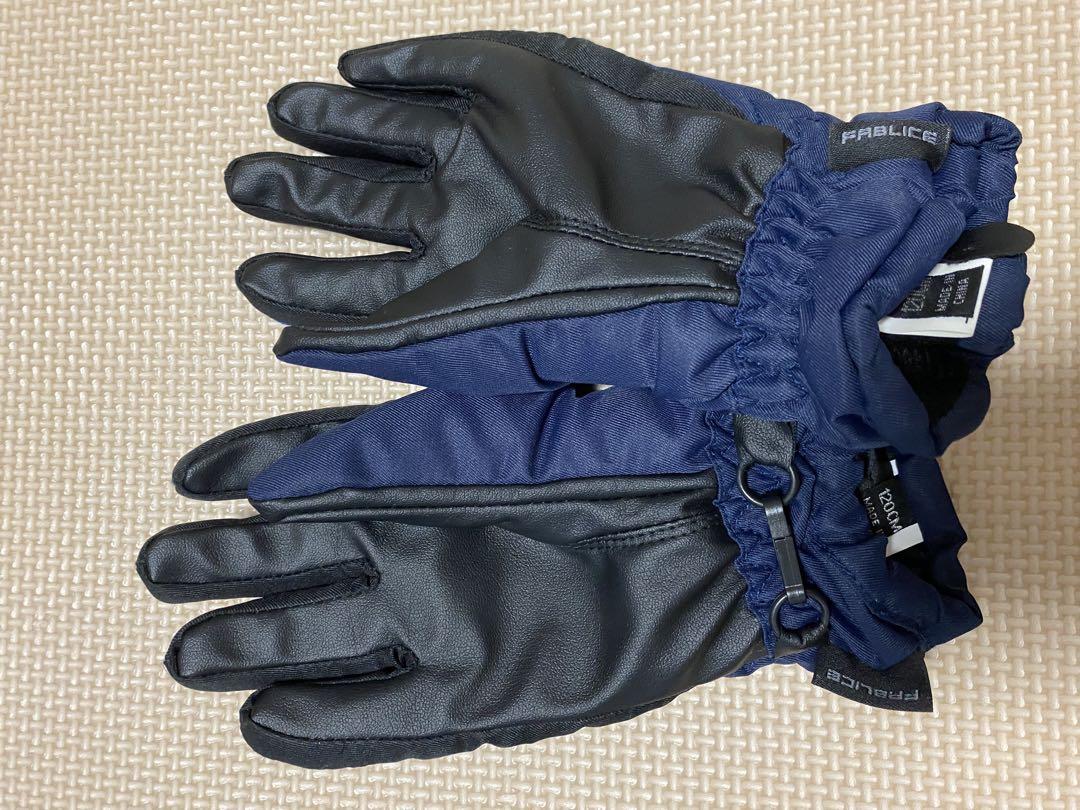 120cm サイズ調整可能 子ども用スキーウェアセット（青）