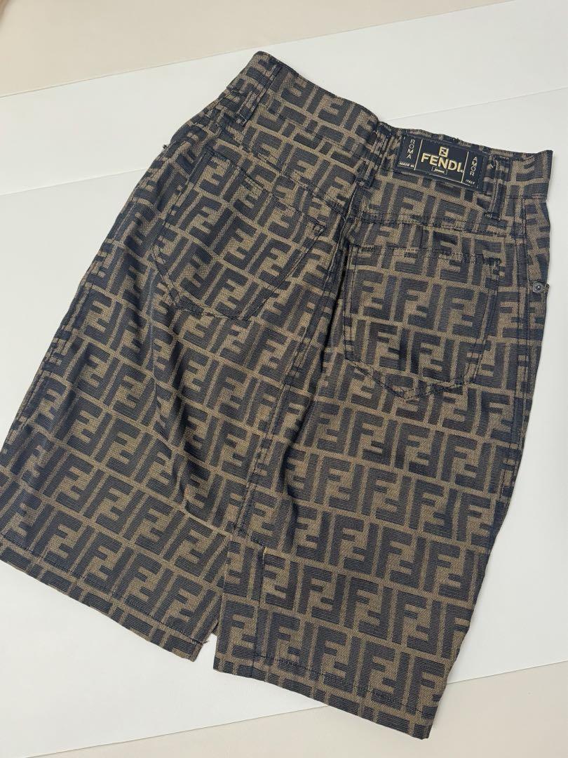 FENDI*フェンディ ズッカ柄 ヴィンテージ 巻きスカート ラップ 40 黒