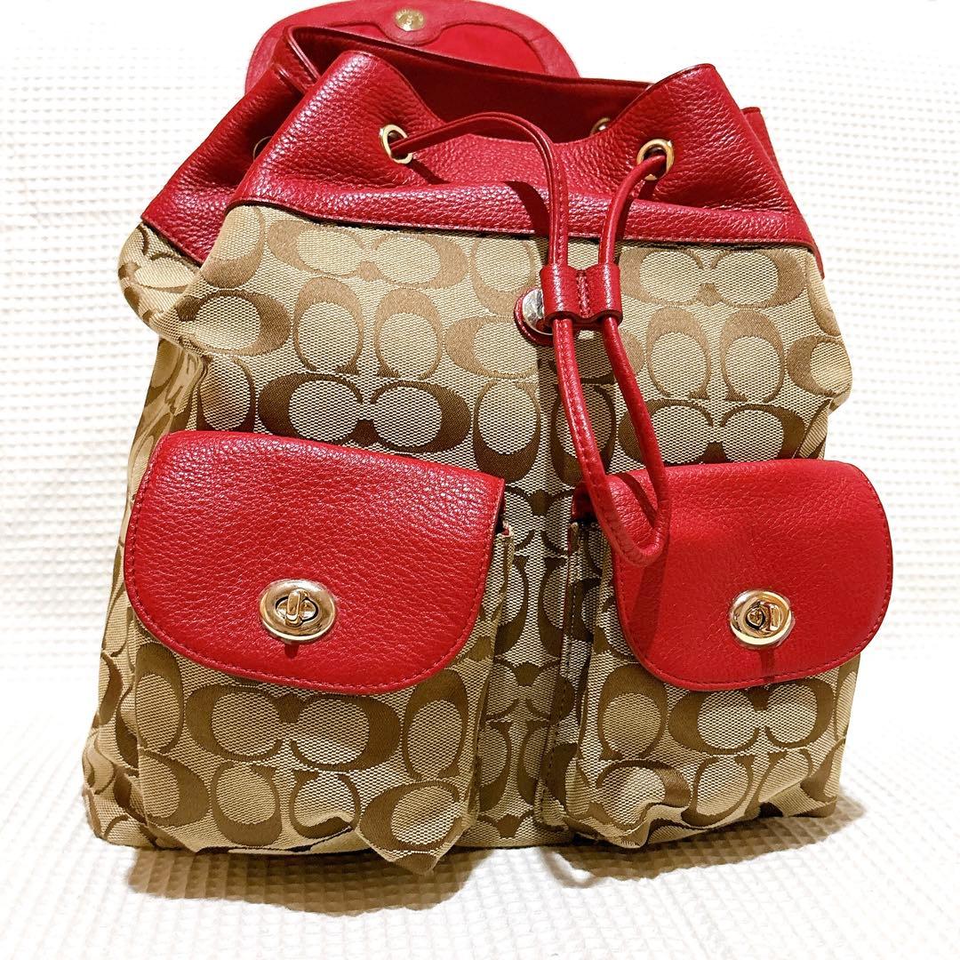 未使用✨COACH Billy Signature Backpack Red 未使用✨COACH Billy Signature Backpack Red