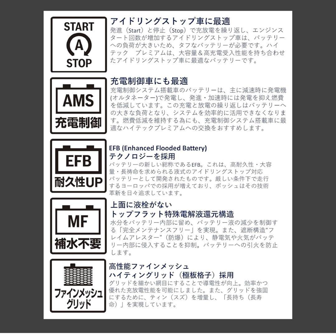 BOSCH ハイテックプレミアム　HTP-Q-85R/115D23R バッテリー