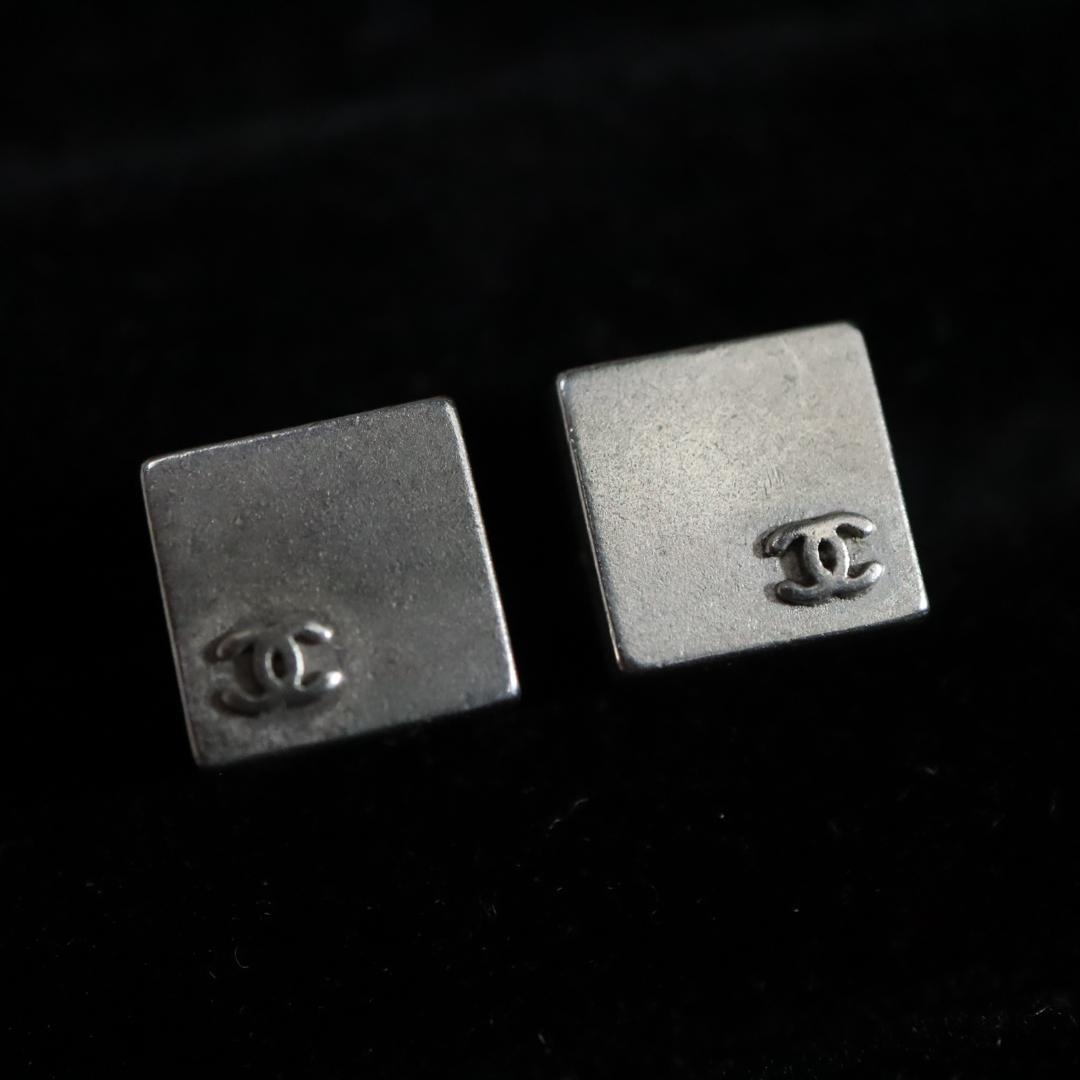 本物保証 匿名配送 ココ シルバー スクエア 00C l947K-m78494989091 CHANEL シャネル ピアス 低価超激得