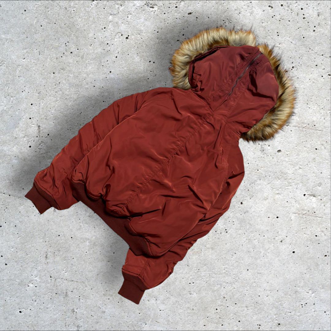 military 短丈 N2B flight jacket orange y2k