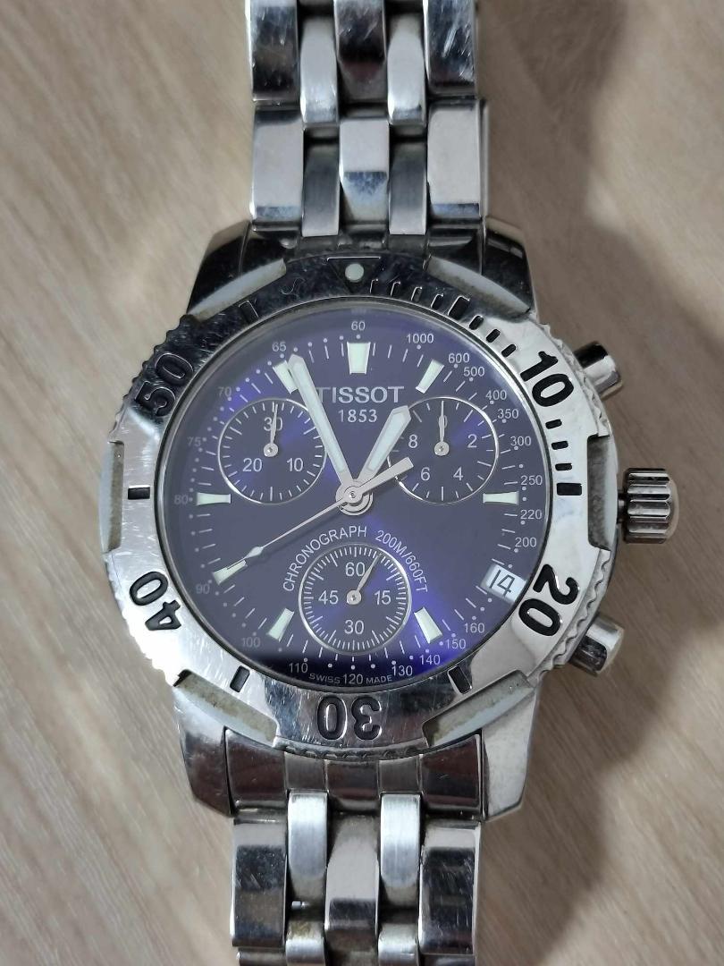 超美品　稼働品　TISSOT クロノグラフ PRS200 ネイビー ブルー 超美品 稼働品 TISSOT クロノグラフ PRS200 ネイビー ブルー