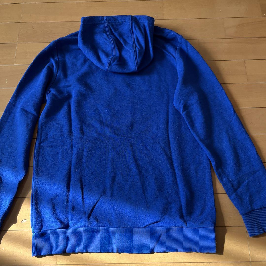 adidas フード付きパーカー 青 10 AUS - メルカリ