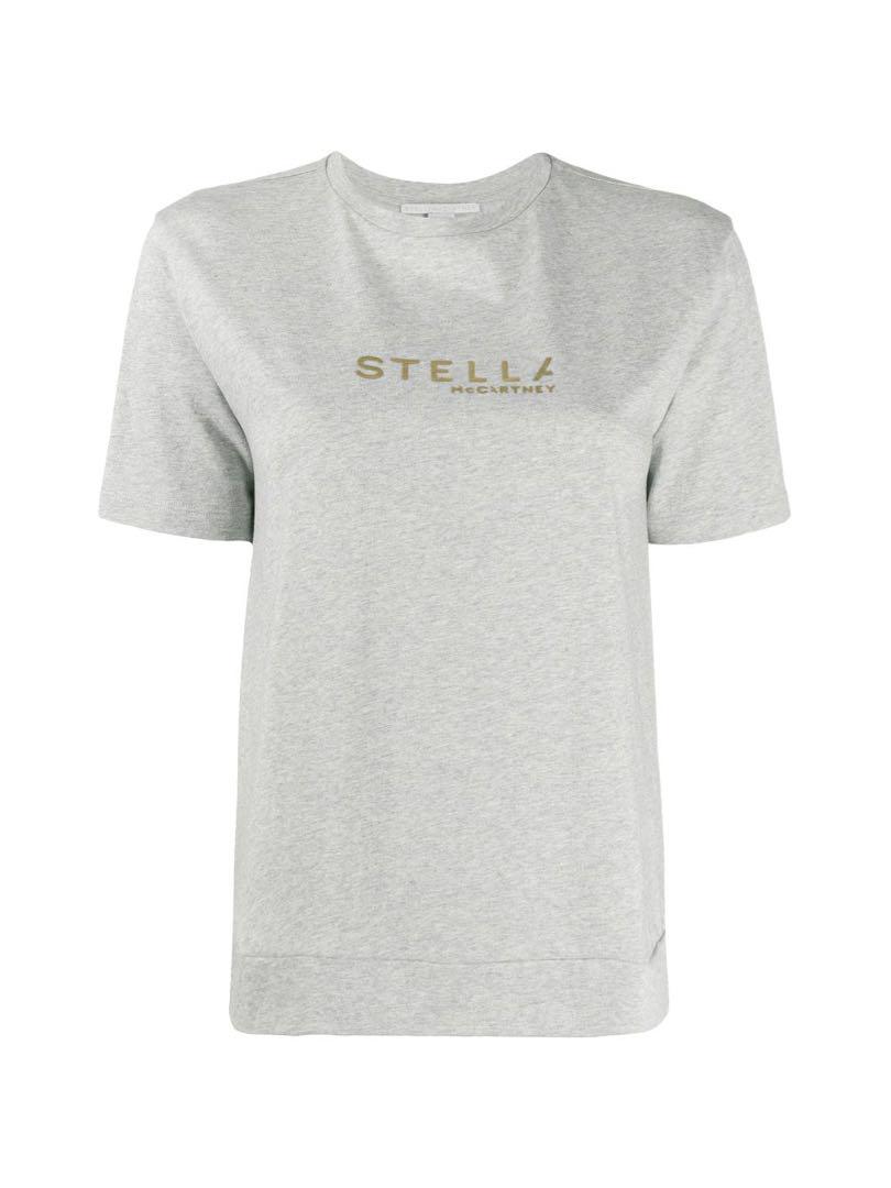 【美品】ステラマッカートニー ロゴ 半袖 Tシャツ グレー サステナブル