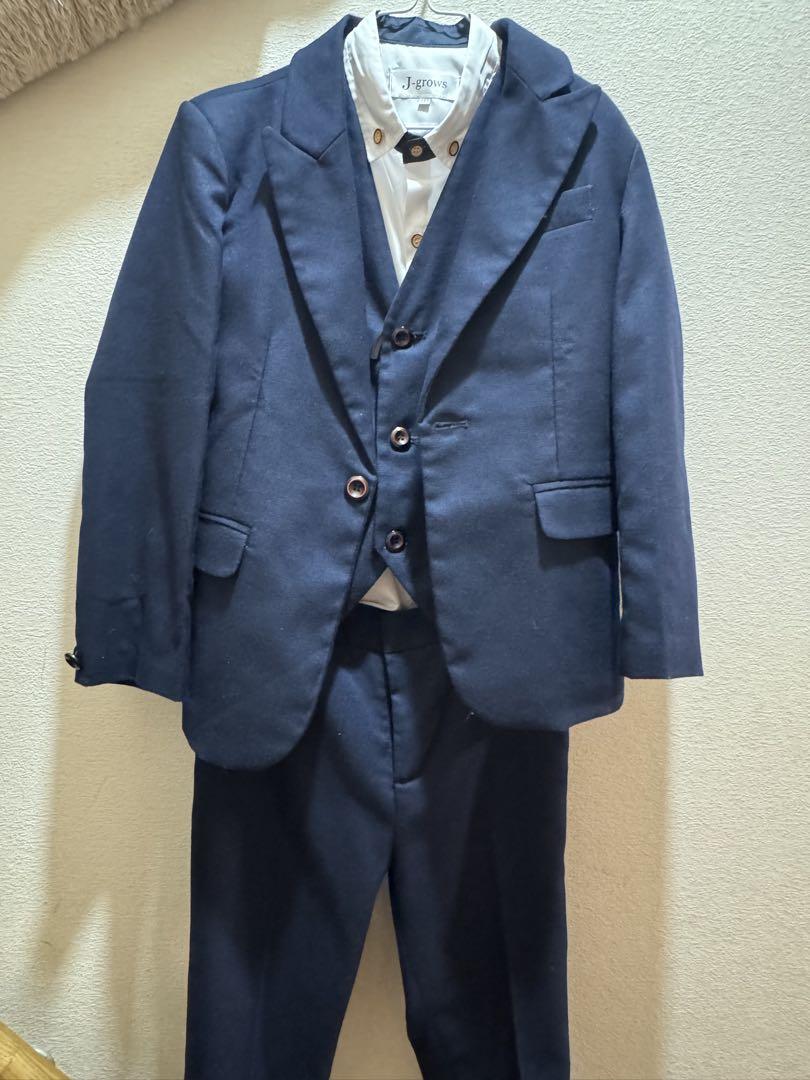 140サイズ ネイビー フォーマルスーツ 4点セット