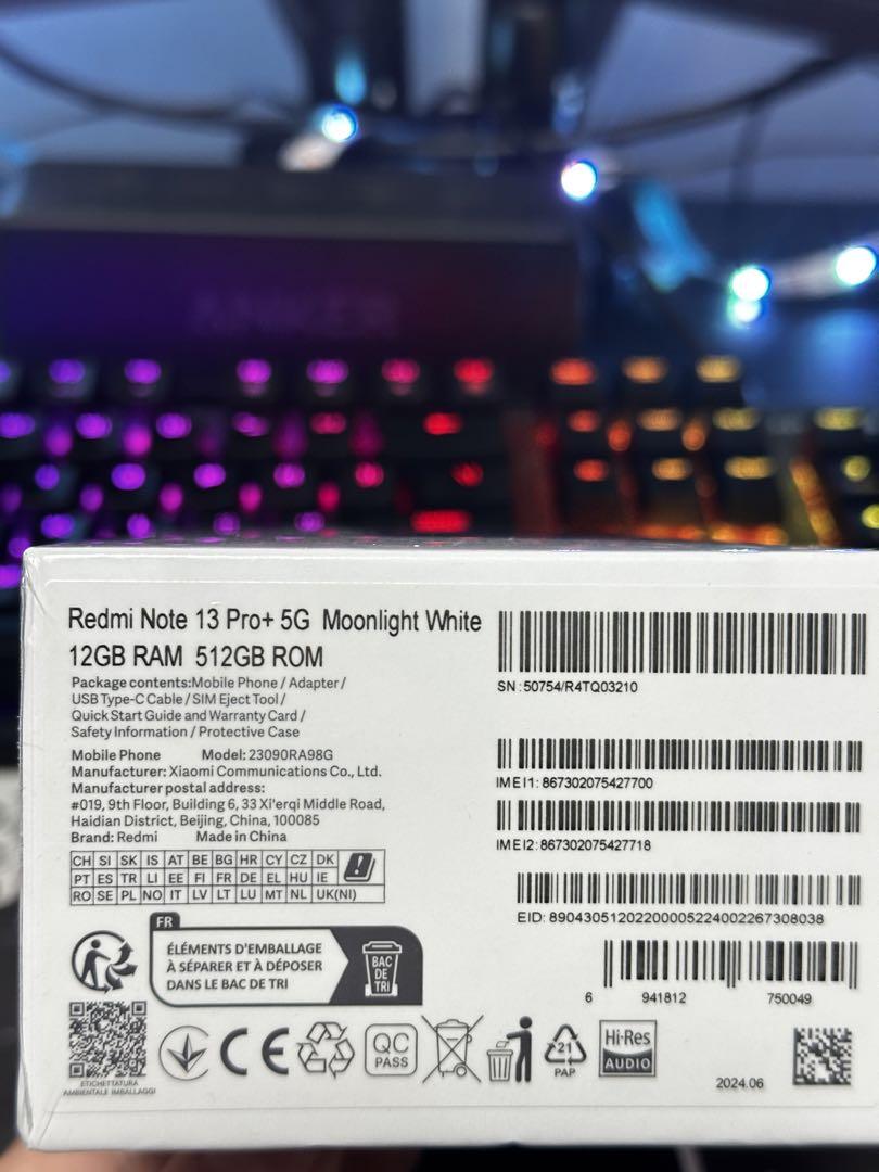 スマートフォン本体 Xiaomi remi note 13pro+5G 12GB/512GB