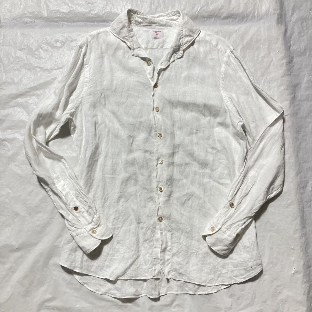 史上一番安い Catarisano 古着屋購入 麻100% イタリア製 シャツ カタリザーノ トップス