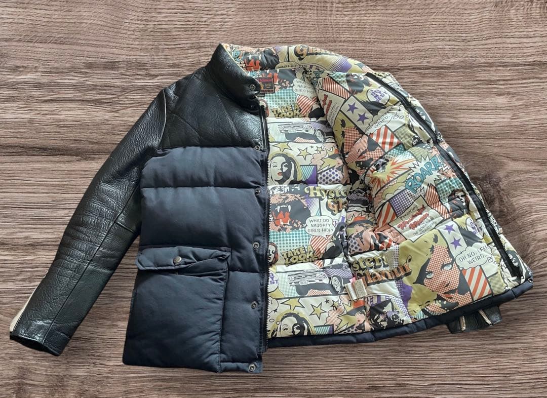 【美品】ヒステリックグラマー　レザーダウンジャケット　M