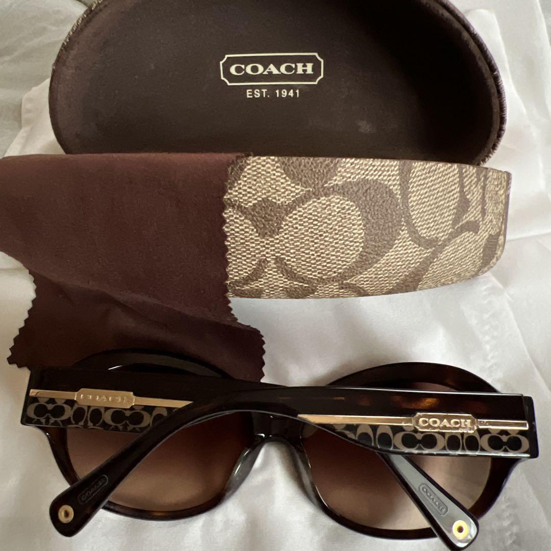 COACH ブラウン サングラス ケース付き - メルカリ