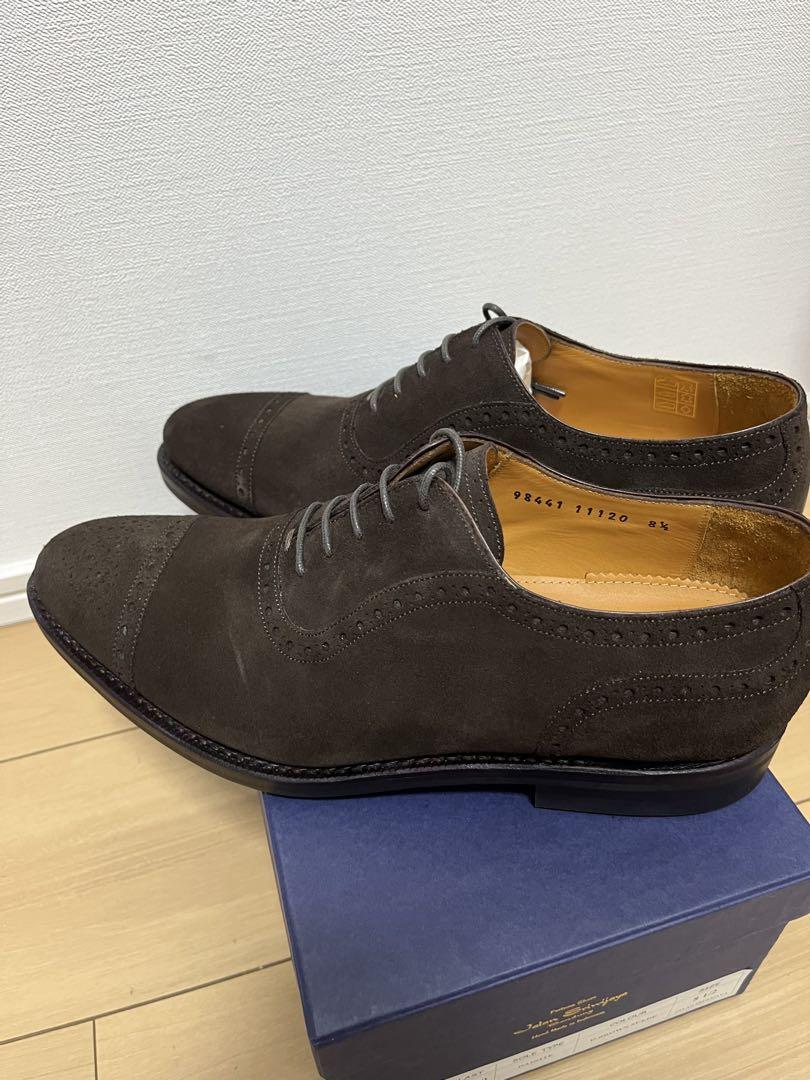 【未使用/サイズ8.5】ジャランスリワヤ、セミブローグモデル、スウェード、濃茶