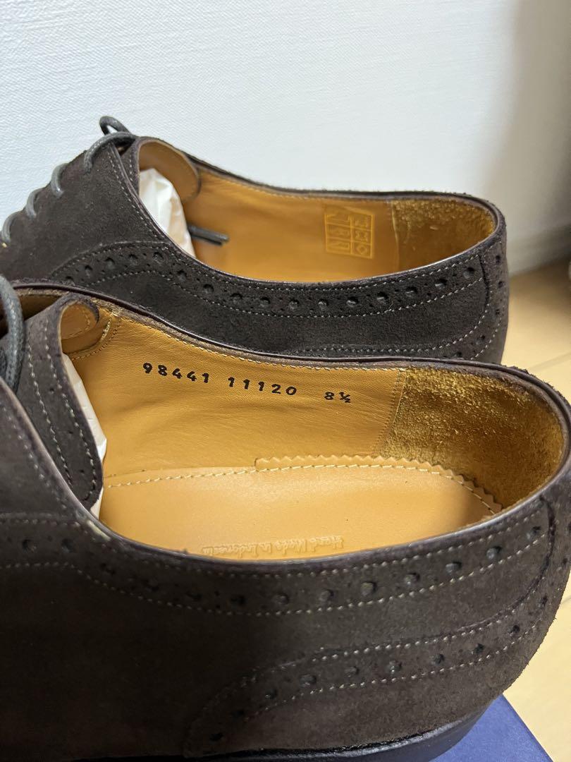 【未使用/サイズ8.5】ジャランスリワヤ、セミブローグモデル、スウェード、濃茶
